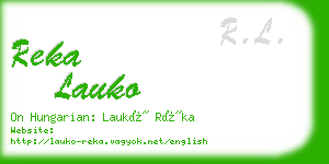 reka lauko business card